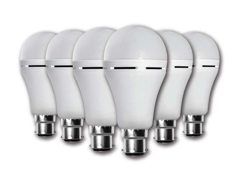 Elecstor B22 7 W Rechargeable Cool White 6 Pack