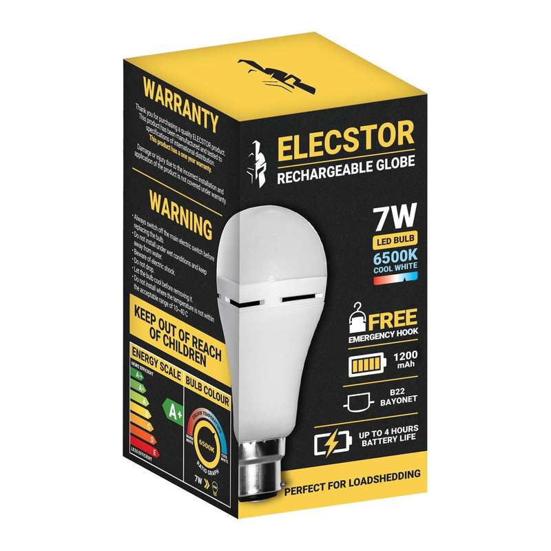 Elecstor B22 7 W Rechargeable Cool White