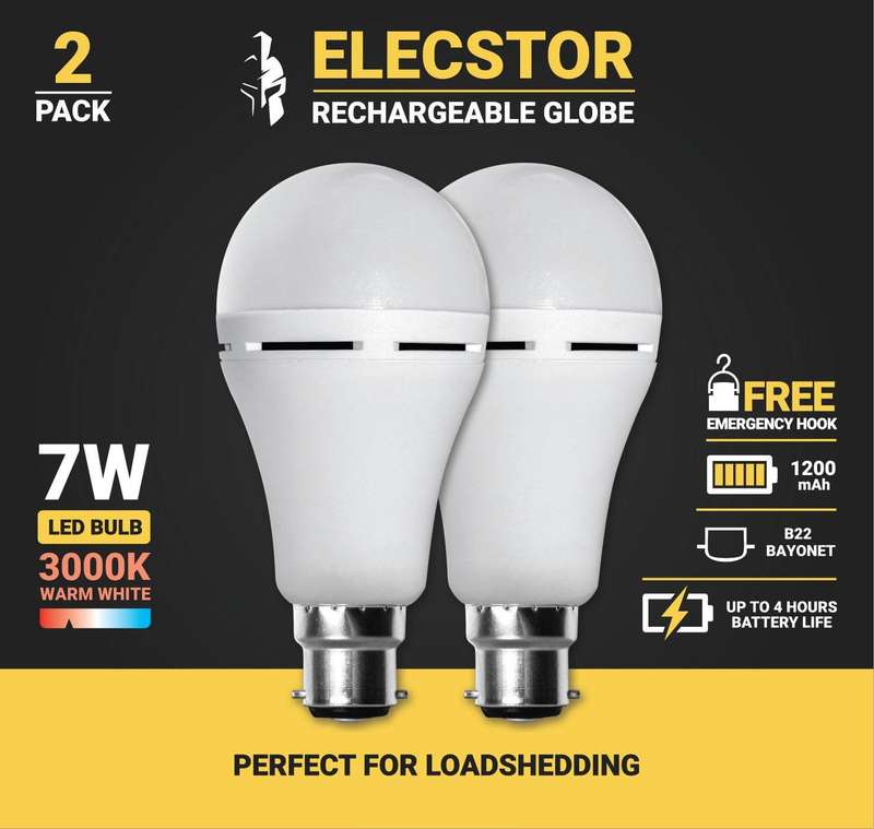 Elecstor B22 7 W Rechargeable Warm White