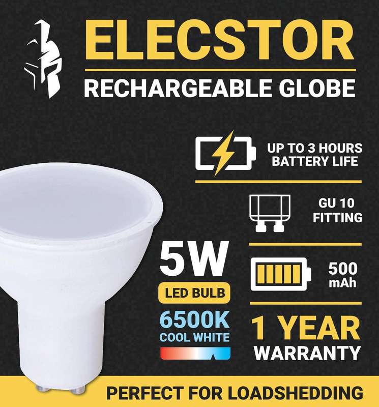 Elecstor Gu 10 5 W Rechargeable Cool White