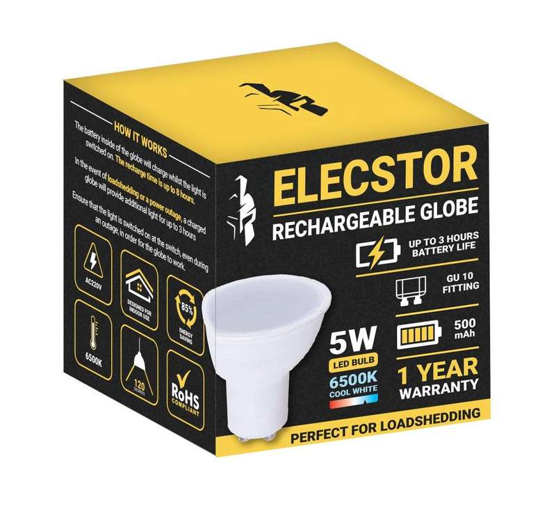 Elecstor Gu 10 5 W Rechargeable Cool White
