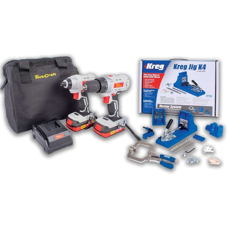 Drill & Impact Driver & Kreg Jig K4 Twin Pack Tc20002