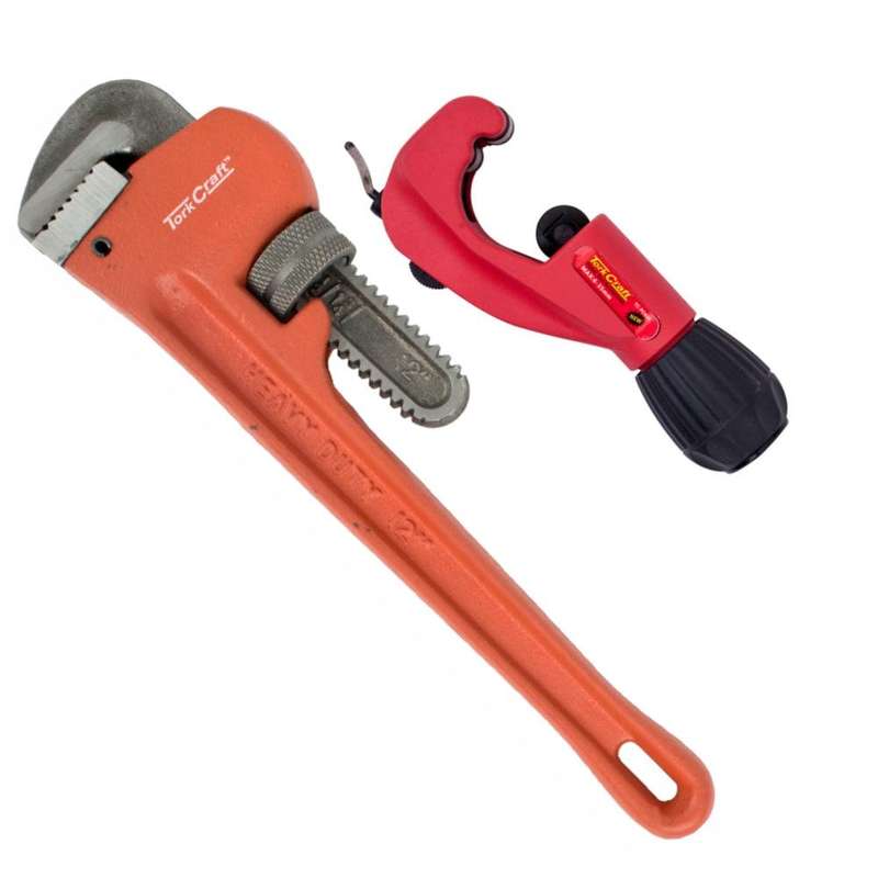 Pipe & Tube Cutter 6 35 Mm Tc Pc635 C/W Pipe Wrench 300 Mm Tc602300