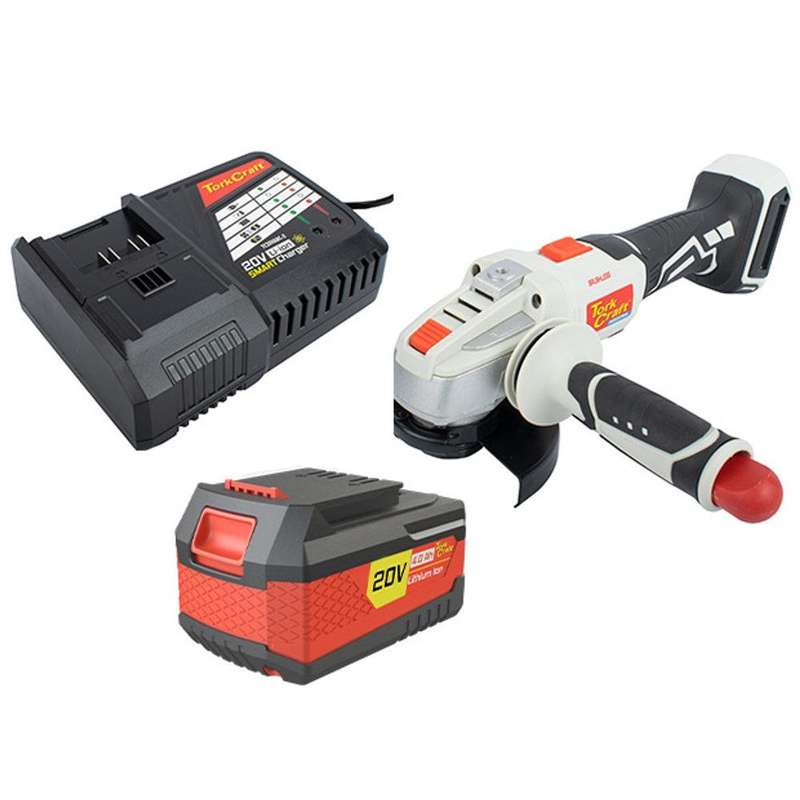 Angle Grinder B/Less Ag115 B 20 V 115 Mm + Battery Pack + Smart Charger