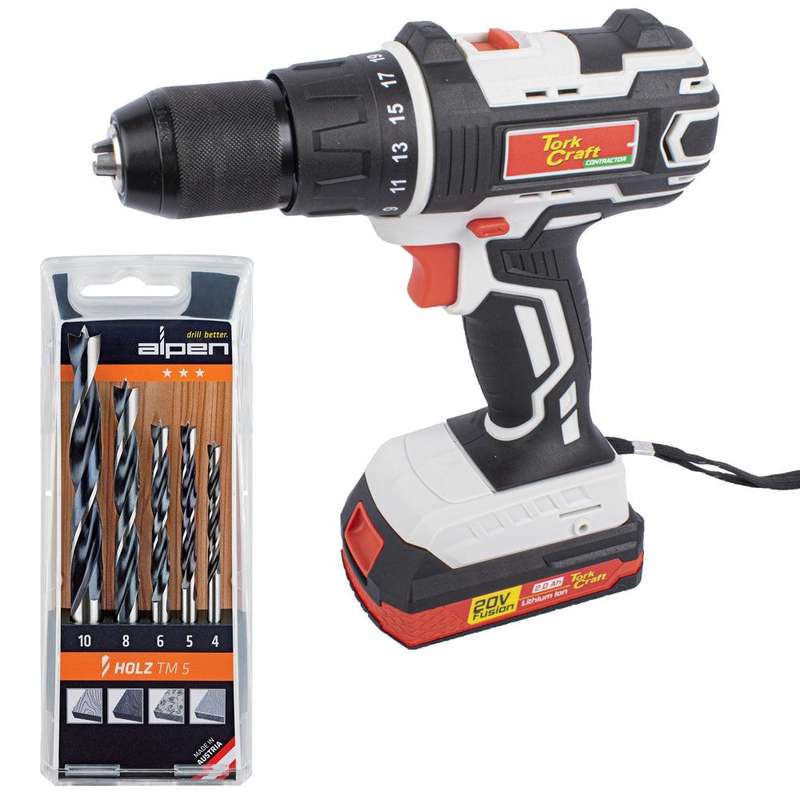 Imp Driver Tc20030 With Wood Drill Set Alp Tm5