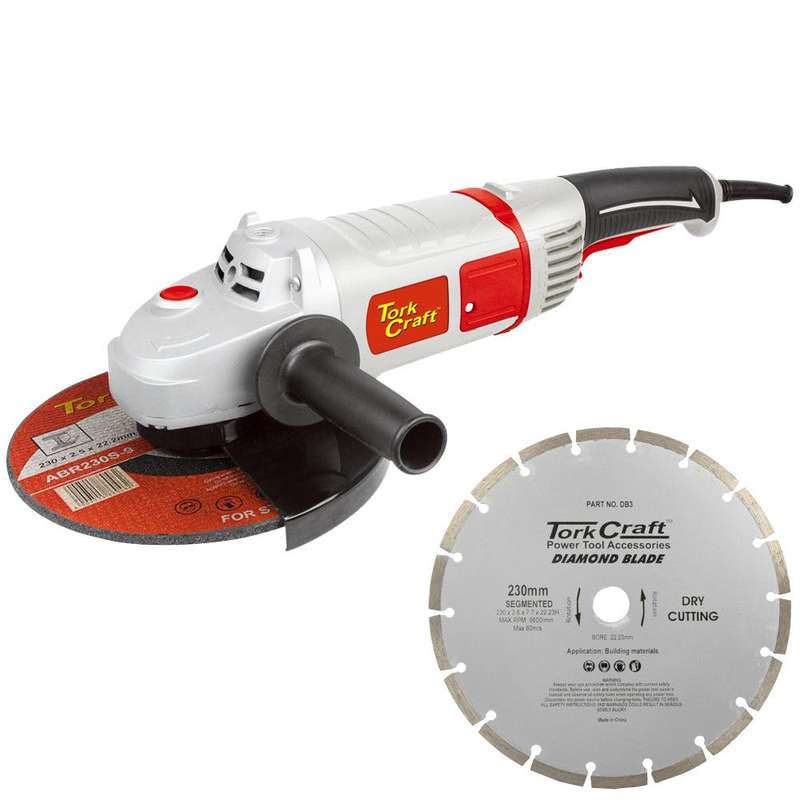 Angle Grinder 230 Mm Tcag0230 C/W Db3 Seg Diamond Blade