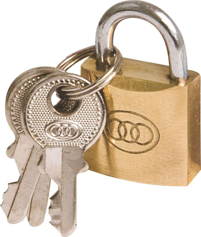 Padlock Tri Brass Box 20 Mm #261