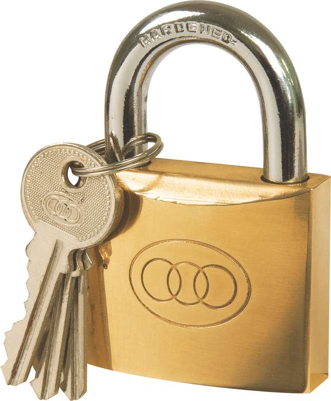 Padlock Tri Brass Box 50 Mm #265