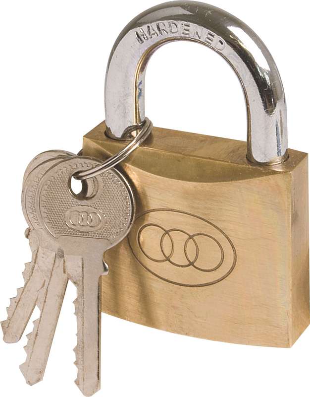 Padlock Tri Brass Box K/Alike 50 Mm #265