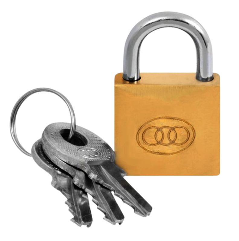Padlock Tri Brass Pp 50 Mm #265
