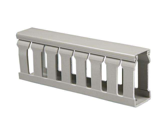 Plastic Trunking Slotted 25x60x2 M Grey Ts 25 X60