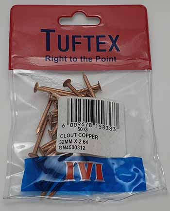 Nail Clout Copper 32 Mmx200 G P/Ptuftex