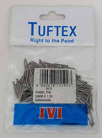 Nail Panel Pins 16 Mmx50 G P/P Tuftex