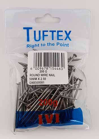 Nail Round Wire 25 Mmx200 G P/P Tuftex