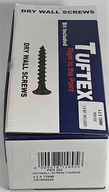 Screw Dry Wall 3.5 X41 Mm P/500 Tuftex