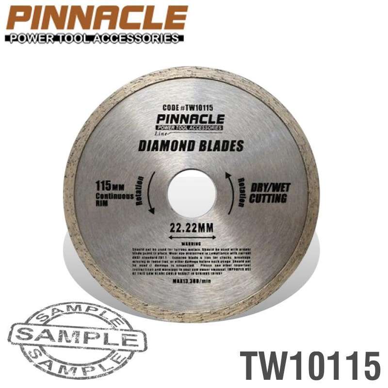 Diamond Blade Cont.Rim 115 X22.22 Mm Pinnacle