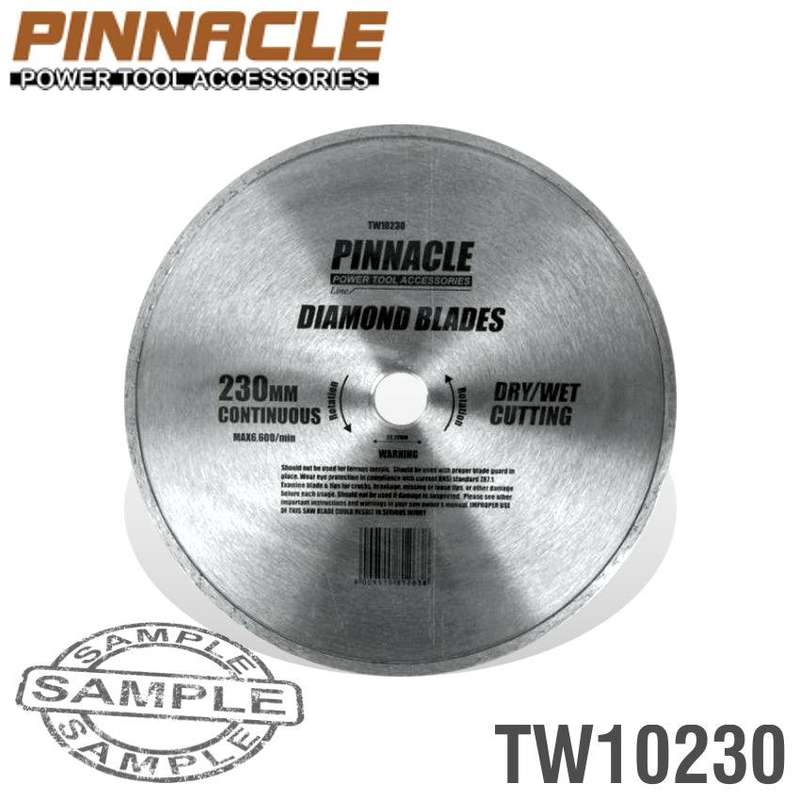 Diamond Blade Cont.Rim 230 X22.22 Mm Pinnacle
