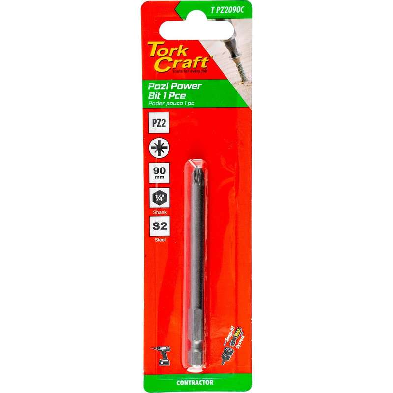 Pozi Pz2 X 90 Mm Power Bit 1 Pc Carded