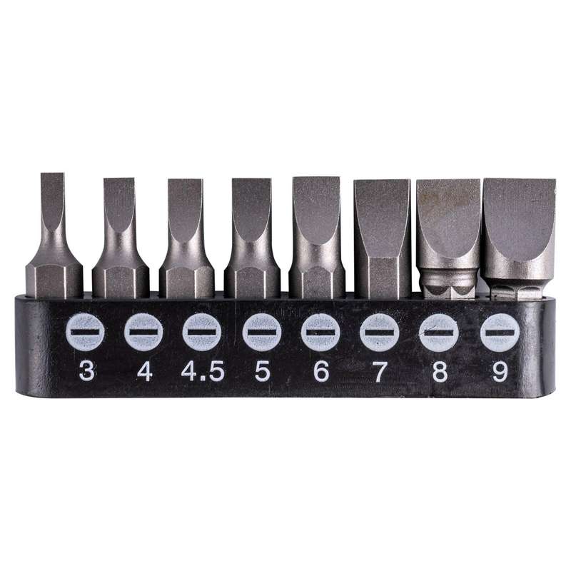 Insert Bit Set 8 Pce Slotted 3 Mm 9 Mm 25 Mm