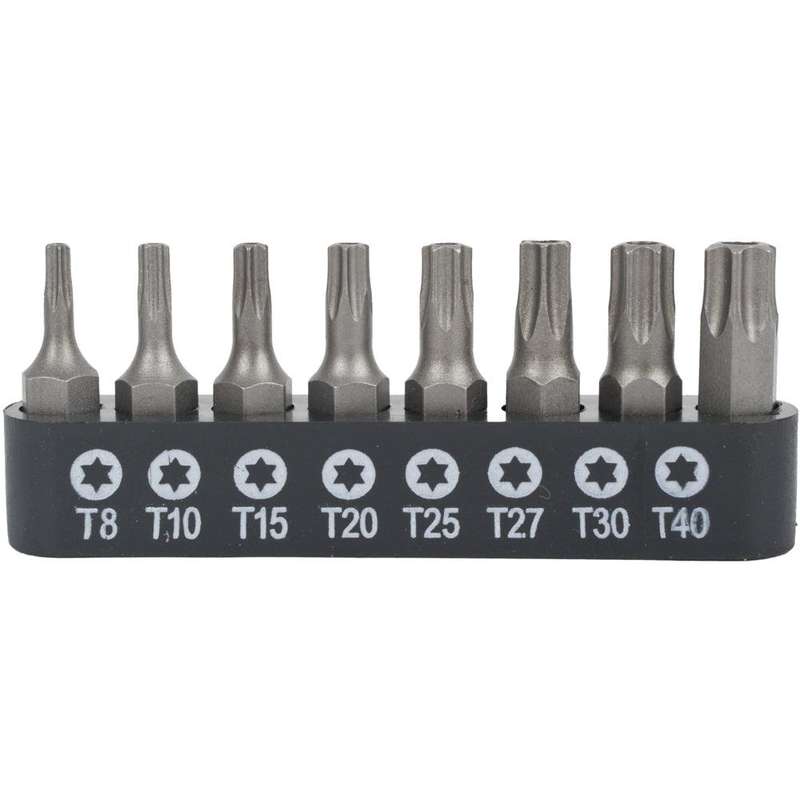 Insert Bit Set 8 Pce Torx Tamper Resistant Tx 8 10 15 20 25 27 30 40