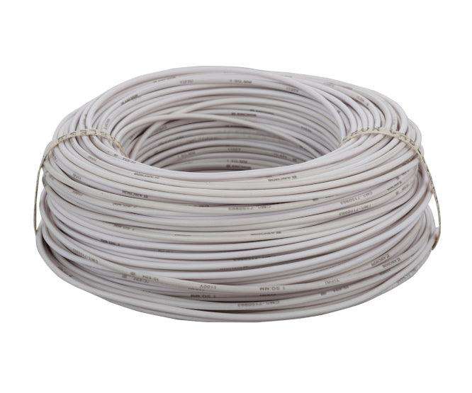 Wire M/S Csa=0.34 O=1.6 White 100m/Roll Ul1007 Str Awg22 Wt 100 M
