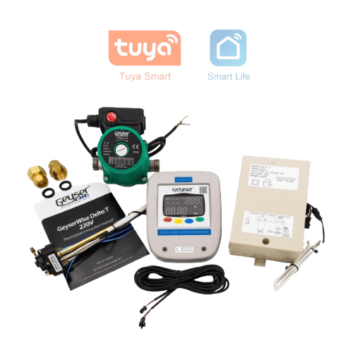 Geyserwise Delta T Smart 220V Kit  Tuya Smartlife Geyserwise Delta T with 220V Hot Water Circu...