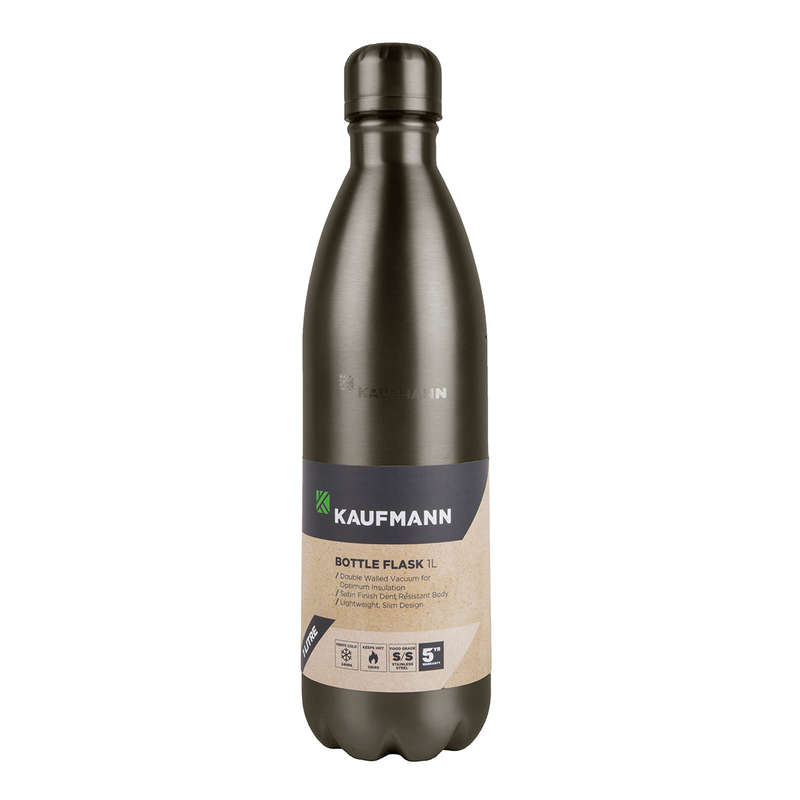 Kaufmann Flask Bottle S/Steel Gry 1 L