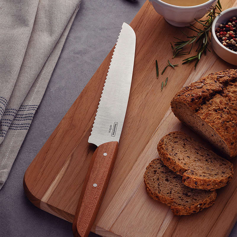 Tramontina Vertice Natural Wood Bread Knife 20 Cm