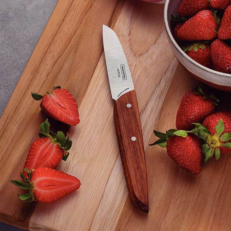 Tramontina Vertice Natural Wood Veg Knife 8 Cm