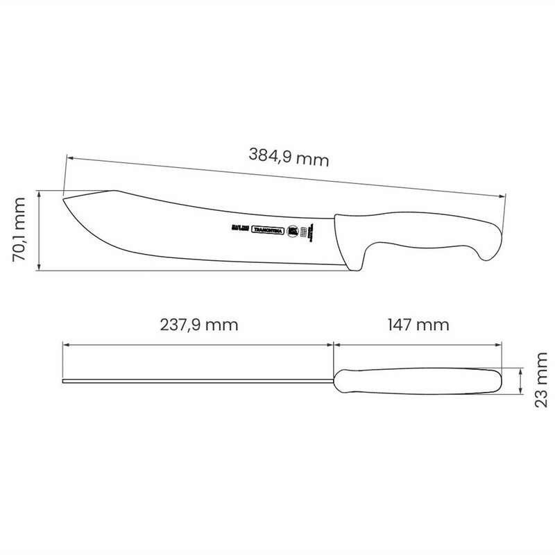 Tramontina Professional Butcher Knife 25 Cm Blk Bp