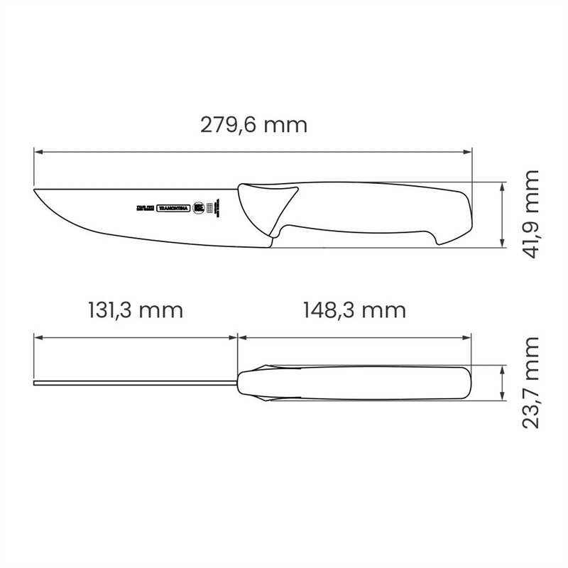 Tramontina Professional Butcher Knife 15 Cm White