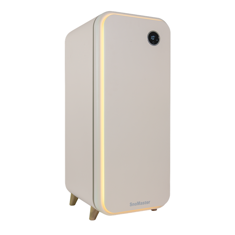 SnoMaster - 14 Bottle Solid Door Single Zone Retro Wine Cooler - Cream (VT-19DCPRO)