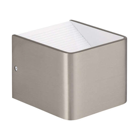 ***Sania3 Square W/Light 80mm Satin Chrome