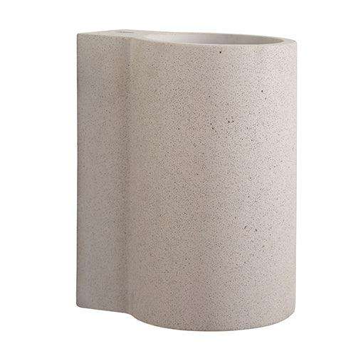 ***Concrete W/Light 120mm Sandstone White