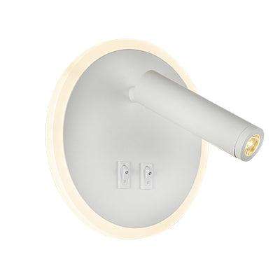 Metal Round W/Light 160mm White