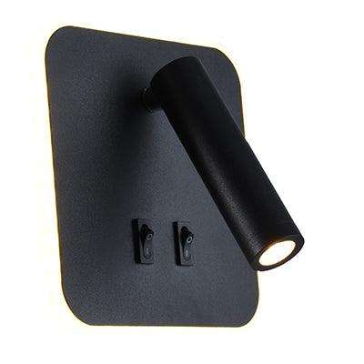 Metal Square W/Light 155mm Black