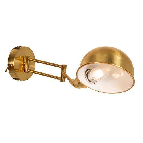 ***Wall Light With Swing Arm Antique Brass