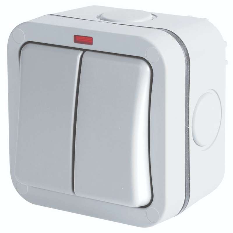 Masterplug Ip66 Double 2-Way Outdoor Switch