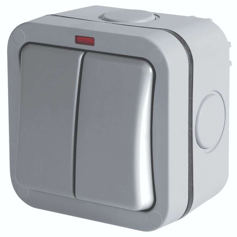 Masterplug Ip66 Double 2-Way Outdoor Switch