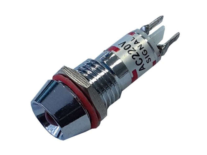 5mm Led Indicator 220 Vac Red Panel Hole=10mm Xd22 10 220 Vac Rd