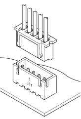 Header 3 W 2.5 Shrouded T/E Pcb B3 B Xh A