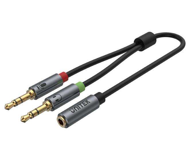 Combiner Sterio Audio & Microphone To 4 Way Headphone Socket, 3.5mm Y C957 Abk