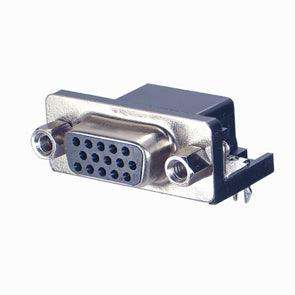 Hi Density Socket D Sub 15 W Vga Pcb R/A Vga15 Sr