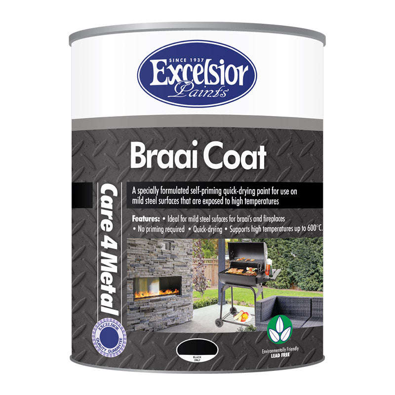 Excelsior Fire Place & Braai Cote H/Heat Black 5 L