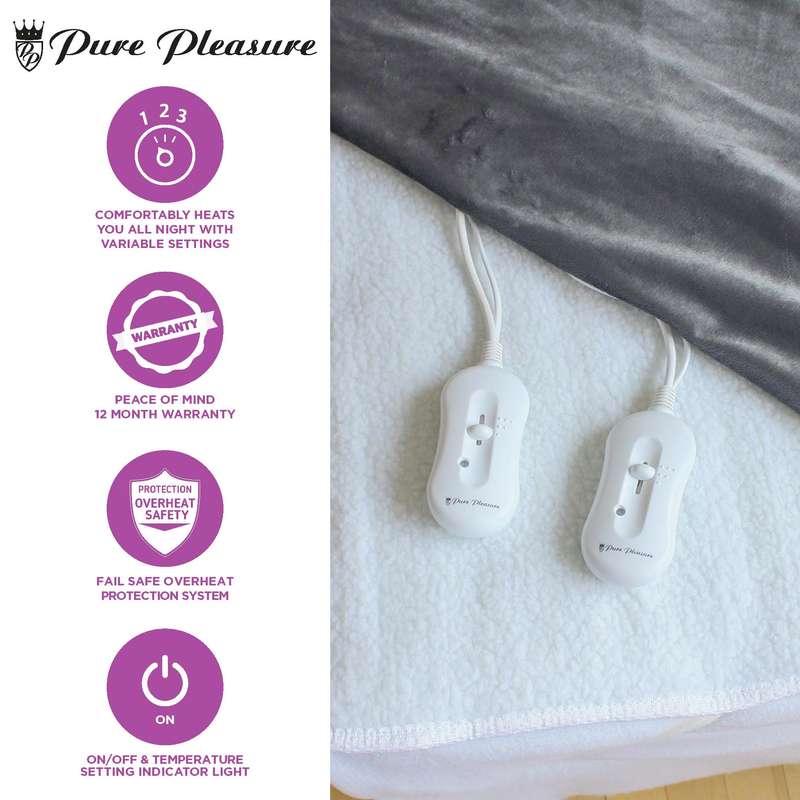 Sherpa Fitted Electric Blanket (Pp)