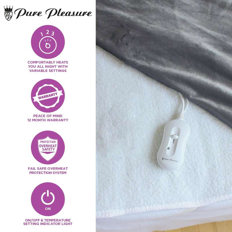 Sherpa Fitted Electric Blanket (Pp)