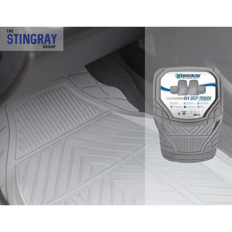 Car Mat 4 Pc Set Deep Trough