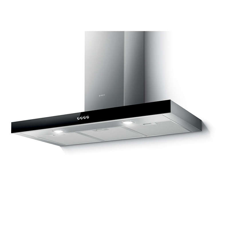 Elica 90 Cm Box Style Cooker Hood Black Glass Fron