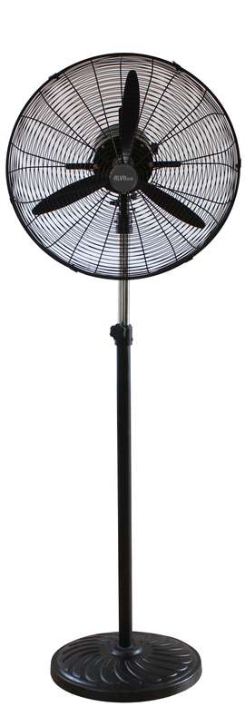 65cm Industrial Telescopic Pedestal Fan Metal (Matt Black)