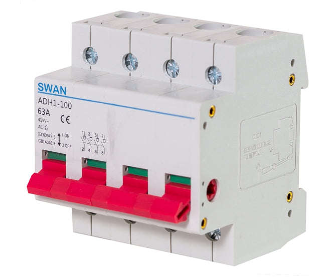 Din Rail Isolator 4 Pole 63 A Is Adh1 100 463